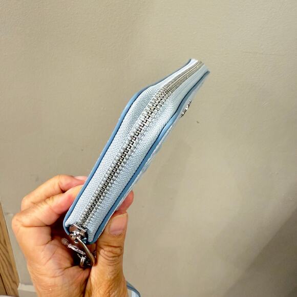 Coach CBO02 Long Zip Around Wallet In Sketch Signature Canvas blue - Picture 2 of 11